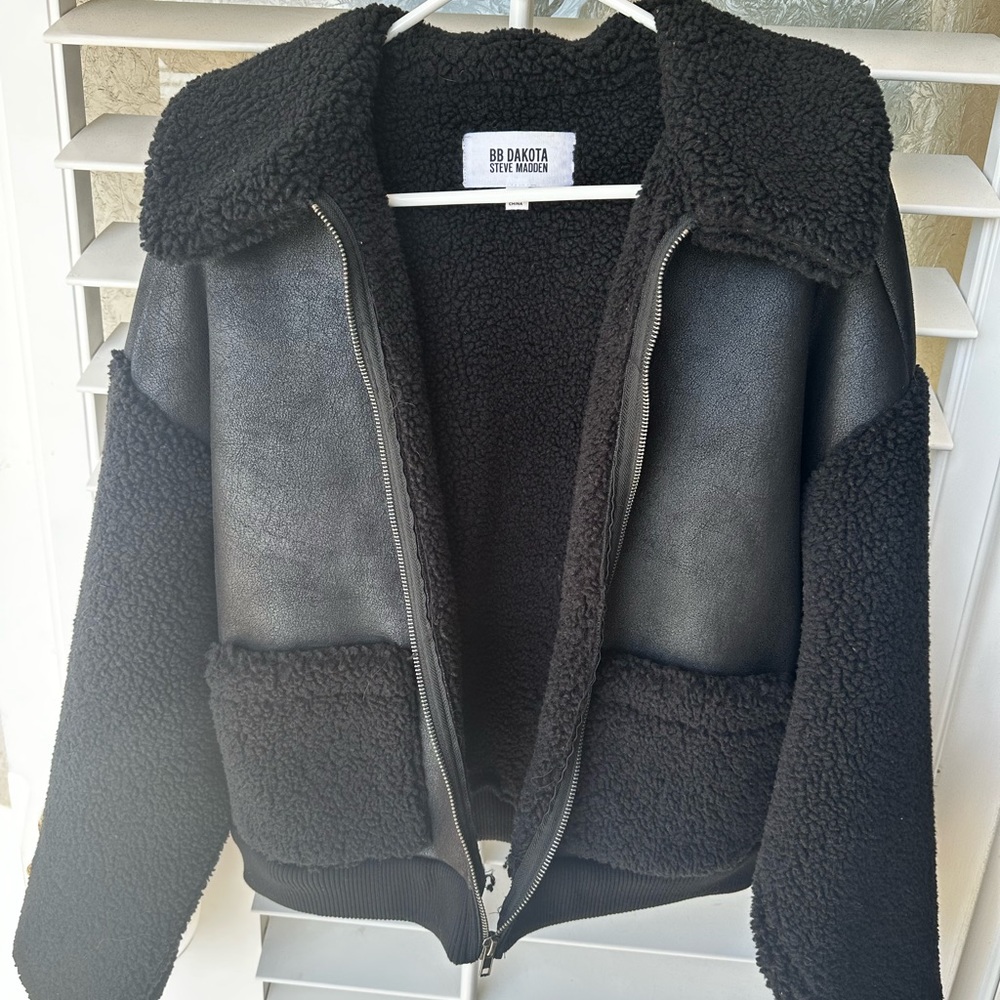 Great Steve Madden fake shearling coat.